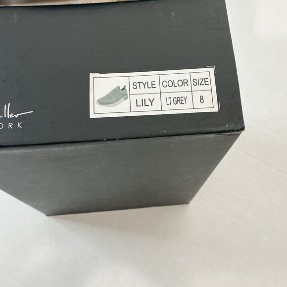 Nicole Miller NY NWB Sz 8 Light Grey Knit Slip On Shoes - Picture 3 of 8